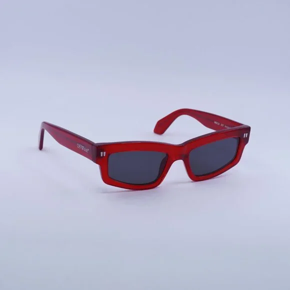 NEW OFF-WHITE SUNGLASSES RED WOMEN EYEWEAR OFF-WHITE OERI135 MIRAMAR 2507 Off-White™ - Optical Style 56 w/ Blue Light Lens (Red  main image 4
